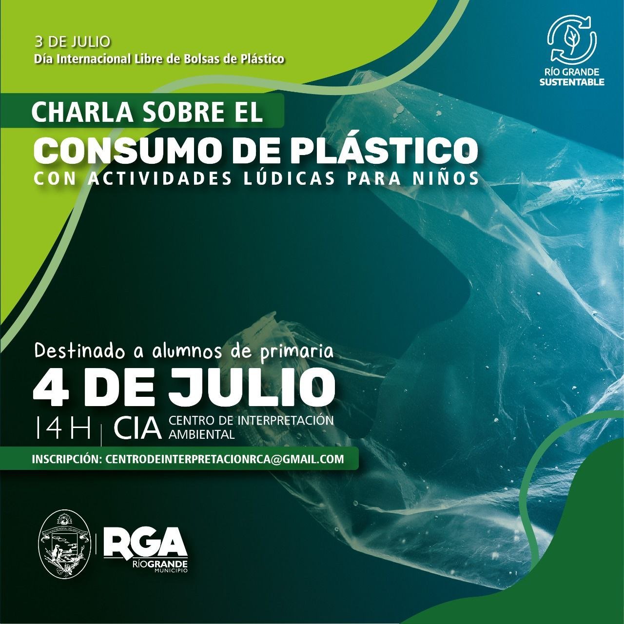 Río Grande sustentable: Se realizará una charla sobre consumo de plástico
