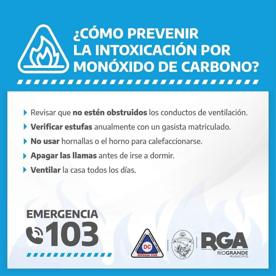 En este invierno, sigamos cuidándonos: prevengamos los incidentes por monóxido de carbono
